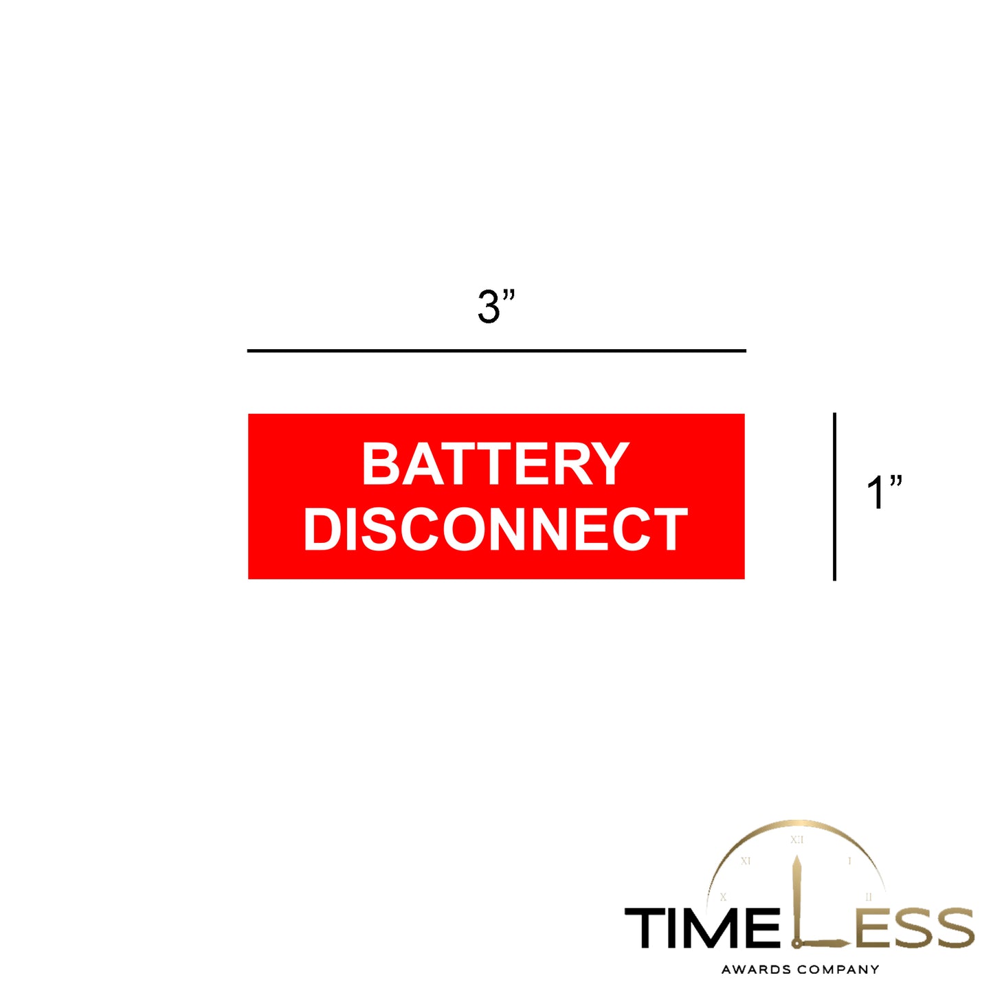 Battery Disconnect Red/White Electrical Label