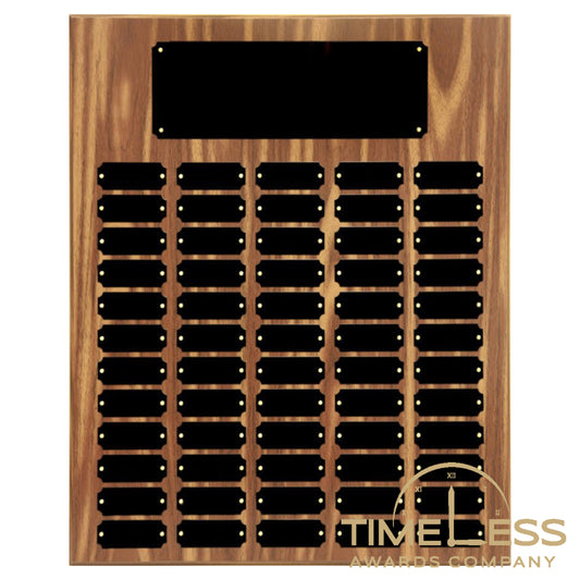 16" x 20" Walnut Perpetual Plaque (60 Plates)