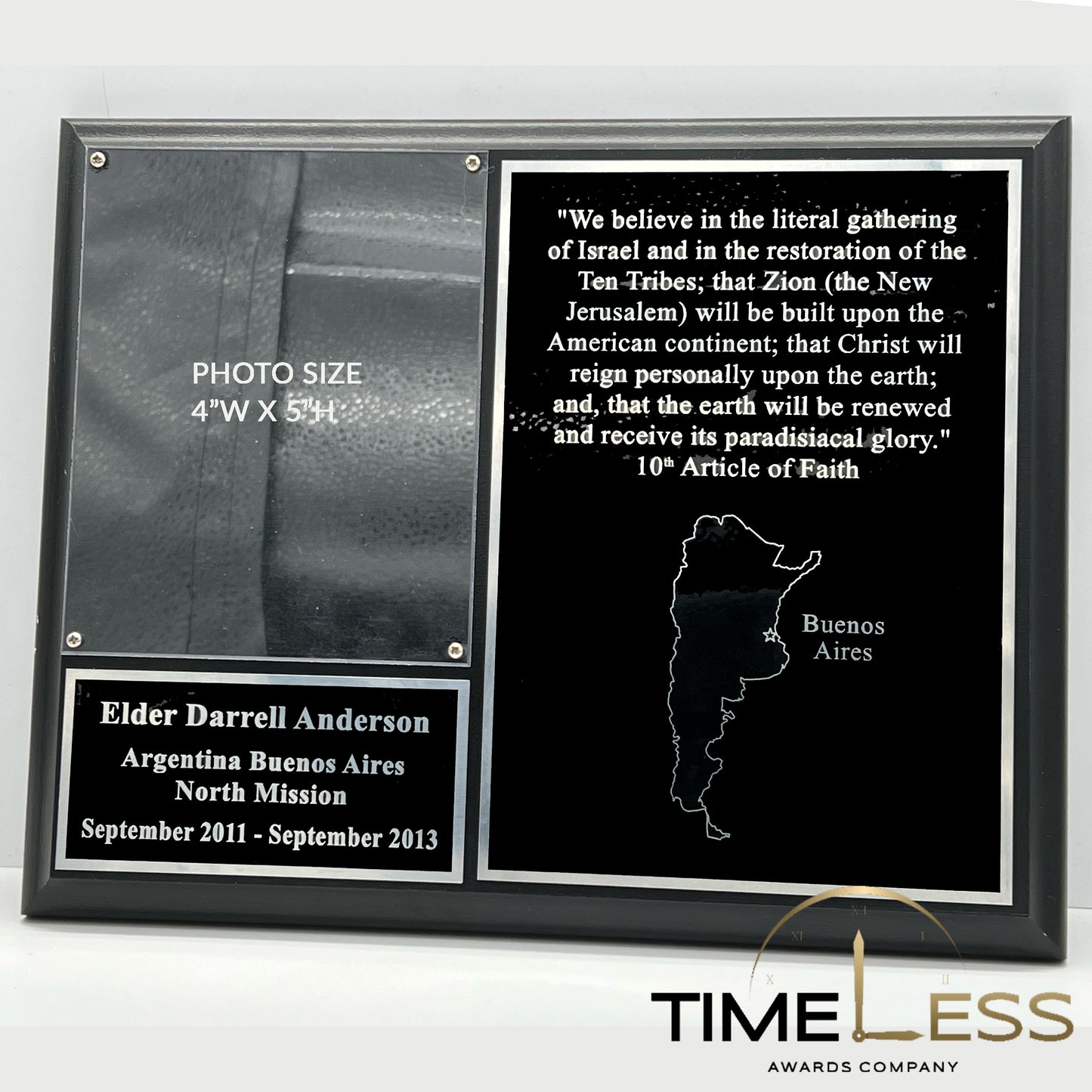 Missionary Plaque