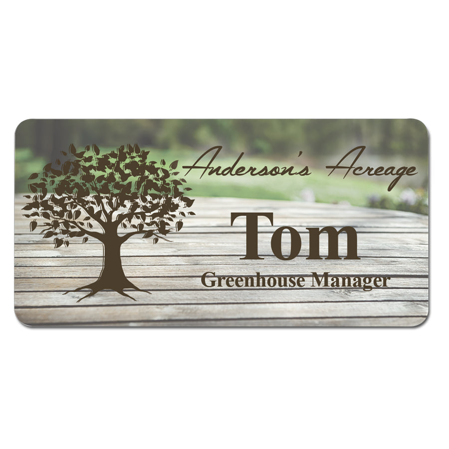 Full Color Sublimated White Name Badge